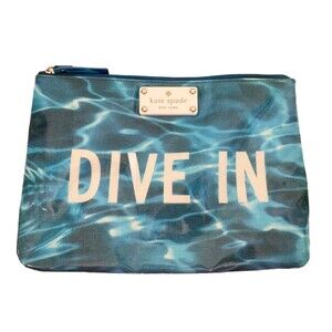 Kate Spade New York DIVE IN Make Up Cosmetic Bag Zipper Zip Travel